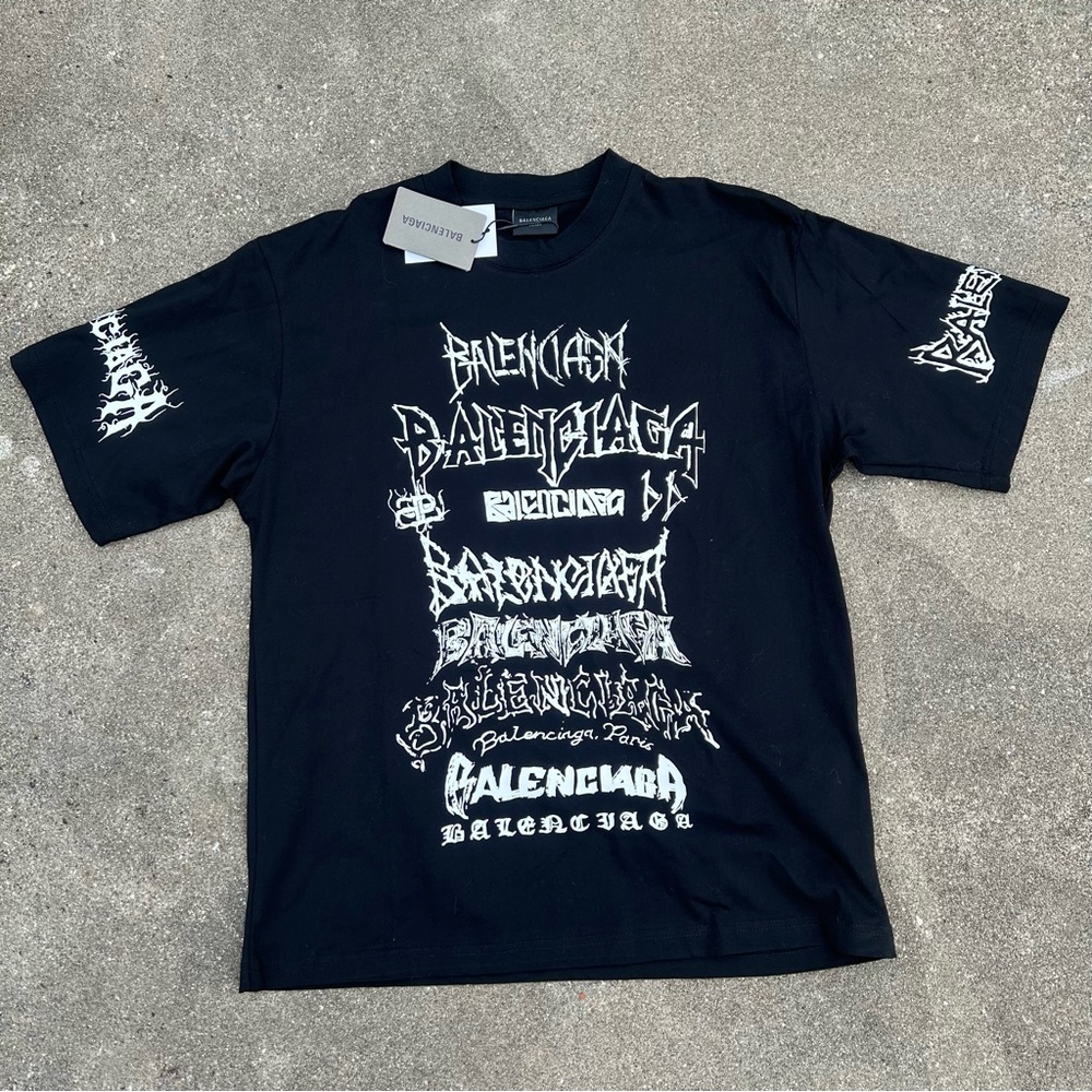 Balenciaga Black Graphic T-Shirt